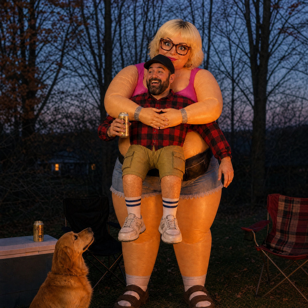 Struggling To Move In Bulky Inflatable Costumes